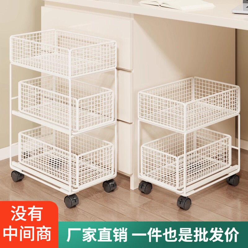 浴室置物架卫生间厕所马桶抽拉式置物夹缝柜纸巾架推车收纳两层