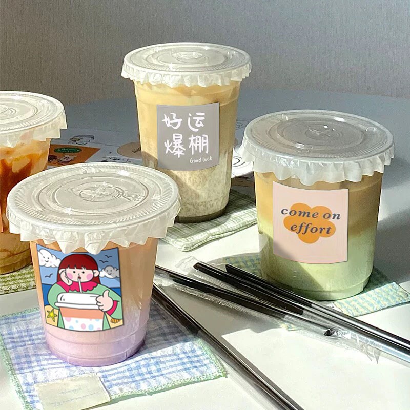 网红奶茶杯98口径一次性咖啡杯自制饮品杯外卖塑料打包pet冰粉杯