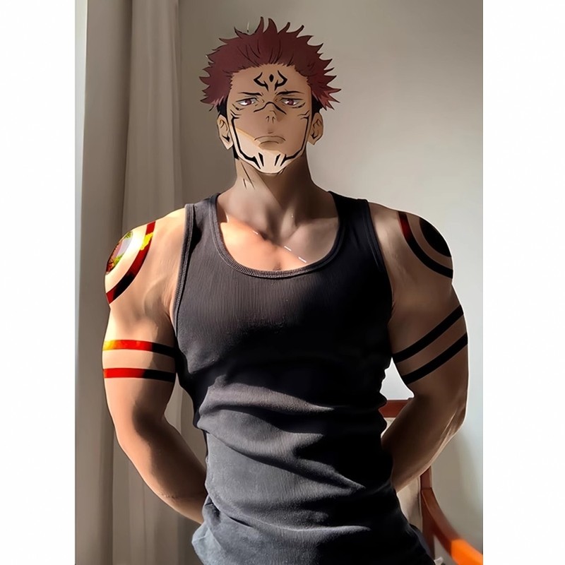 弹力透气背心运动夏季黑色螺纹无袖t恤男款健身坎肩汗衫