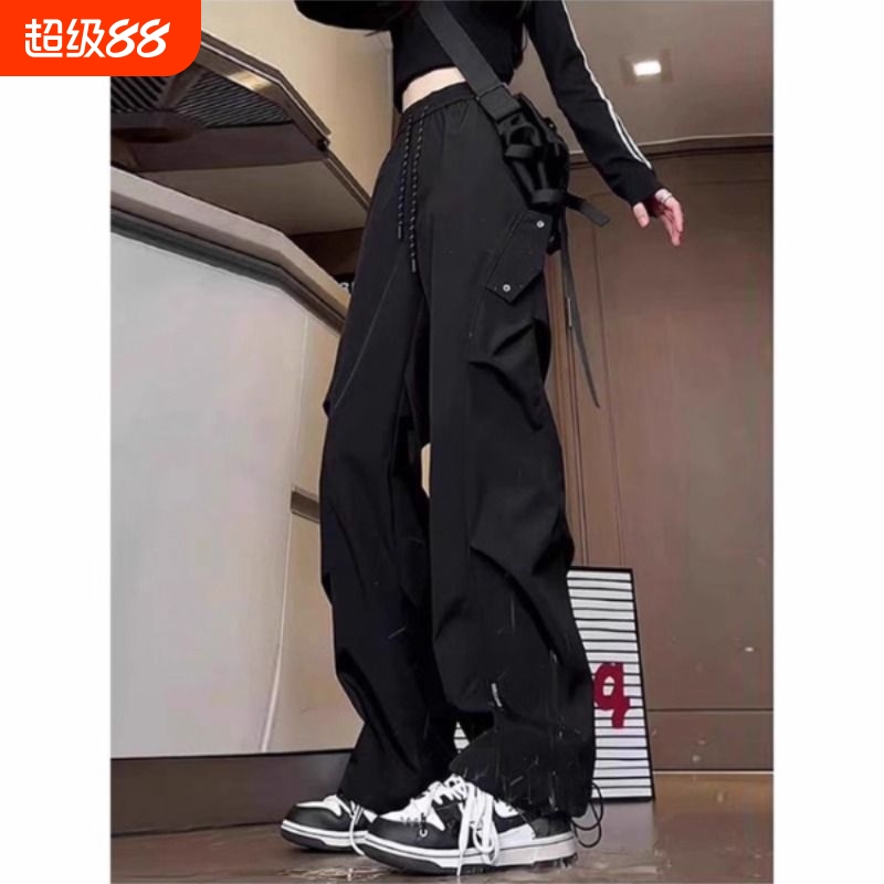 美式软壳冲锋裤男女秋冬直筒机能风伞兵工装裤子户外登山滑雪裤