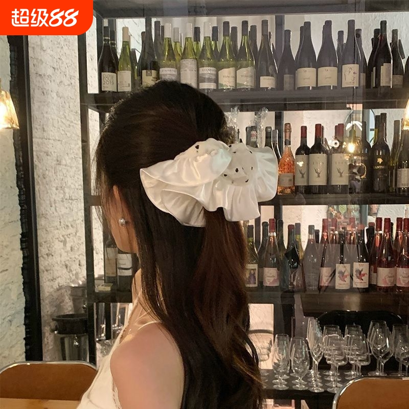 甜美芭蕾高级缎面蝴蝶结大肠发圈韩系头发丸子头发绳皮筋头绳发饰