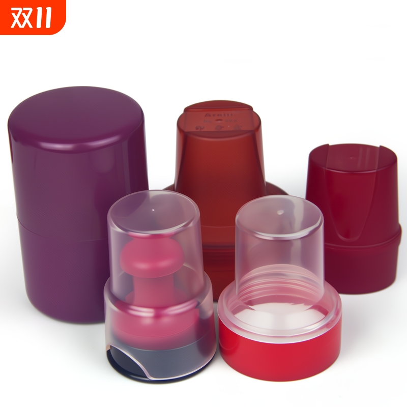 印章盒单个独立章盒便携式电子印章圆形收纳盒塑料透明人名章法人章盒子财务公章印鉴盒大号