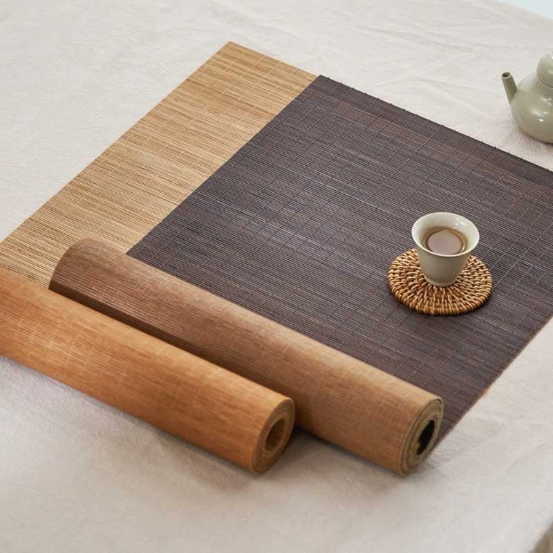 新中式禅意茶席桌布隔热垫子餐桌垫防水干泡台茶台桌旗布茶旗编织