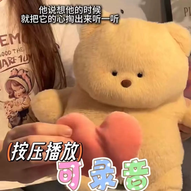 爱心小熊公仔可录音表白玩偶毛绒玩具闺蜜520情人节礼物送女朋友