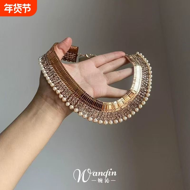 「锦簇凝华」法式爆闪绝美串珠项链女宫廷风气质轻奢高级感锁骨链
