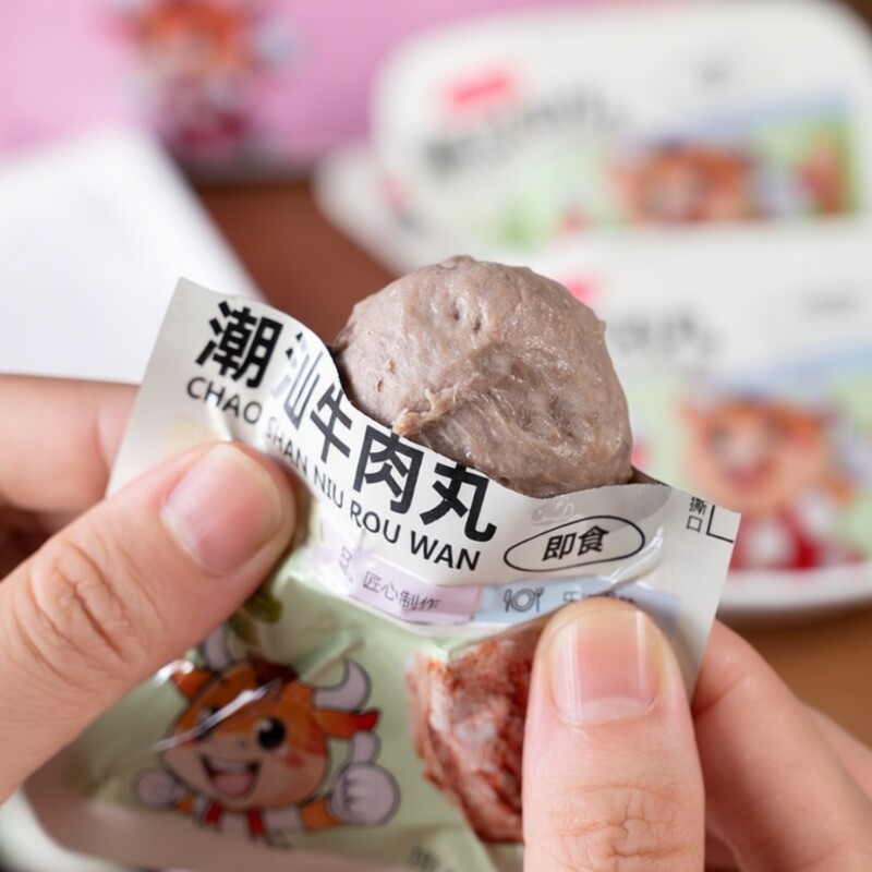 即食牛肉丸休闲潮汕零食开袋即食出游学生办公潮汕风味代独立包装