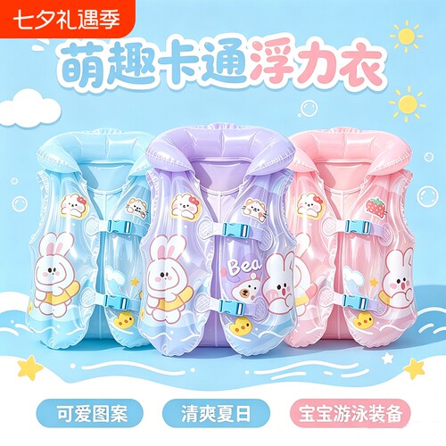 救生衣儿童宝宝游泳圈小孩学游泳装备初学者腋下圈男女童浮圈臂圈