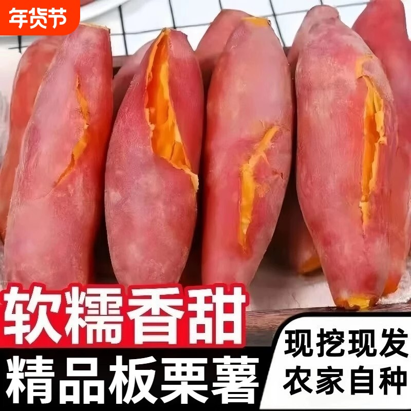 板栗红薯糖心地瓜番薯山芋农家自种现挖龙九黄心红薯新鲜沙地蜜薯
