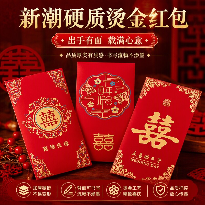 红包结婚专用2026新款利是封包创意红包袋婚礼随份子改口千元喜包