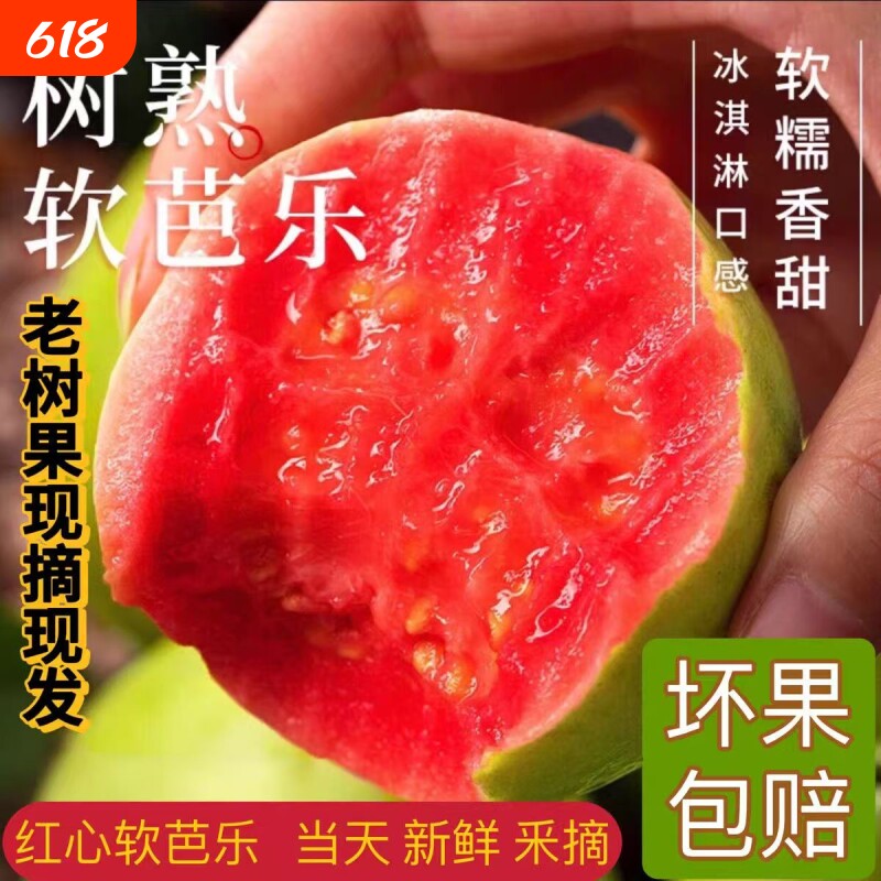 【优质鲜果】软糯红心芭乐新鲜番石榴应季孕妇水果批发一整箱包邮