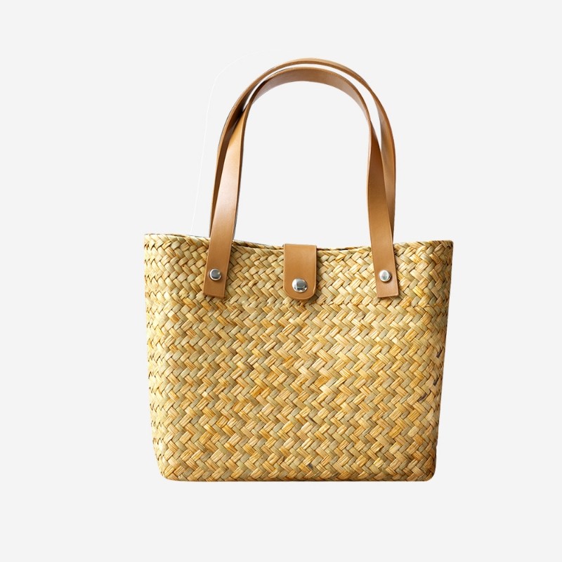 手提小方包草编包编织包度假风沙滩包手拎菜篮子包草编时尚包女包