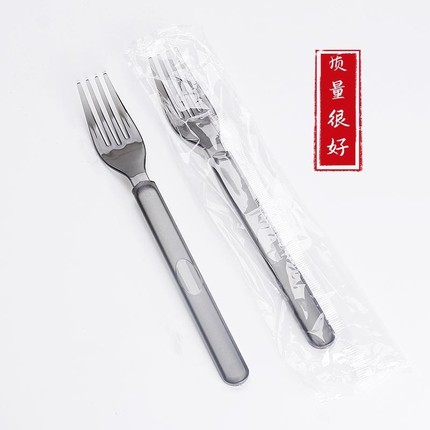 一次性叉子勺子独立包装水果叉沙拉叉食品级塑料勺外卖快餐粥汤勺