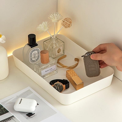 玄关收纳托 托盘ins风香水置物架桌面化妆品收纳盒入门口钥匙摆件