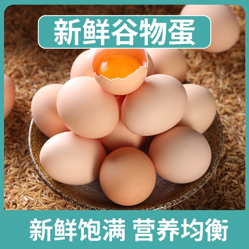 正宗新鲜土鸡蛋谷物喂养大个鲜鸡蛋50g/枚优质食材美味现捡现发