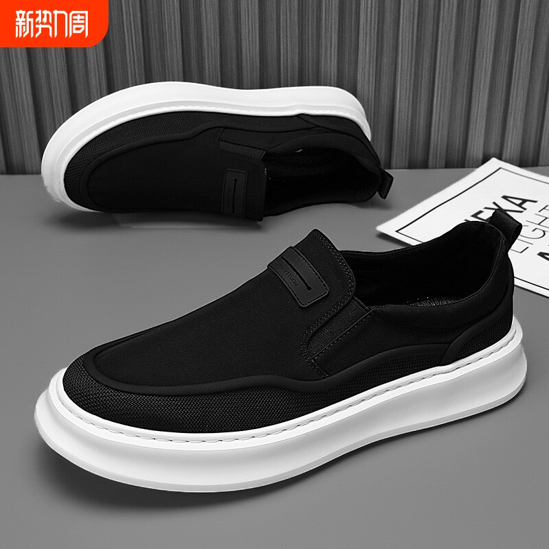 男鞋2025新款春季透气轻便复古潮流百搭帆布鞋青少年低帮休闲单鞋