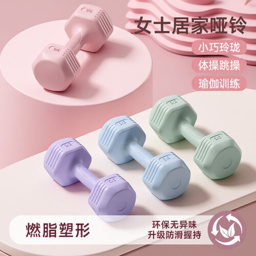 哑铃小哑铃女士健身家用器材男瑜伽学生青少年儿童2kg3kg一对锻炼