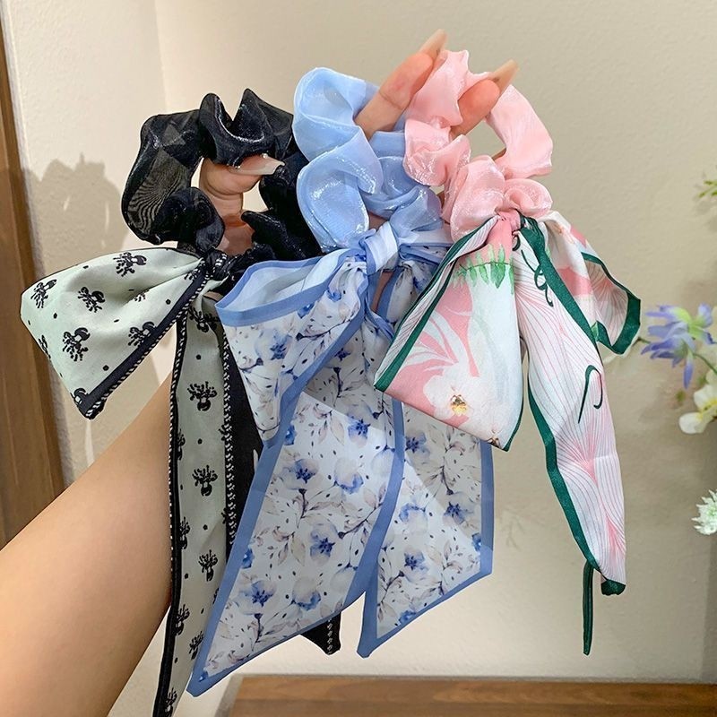 蝴蝶结发带女2026新款飘带头绳大肠发圈高级感扎头发皮筋发饰发绳