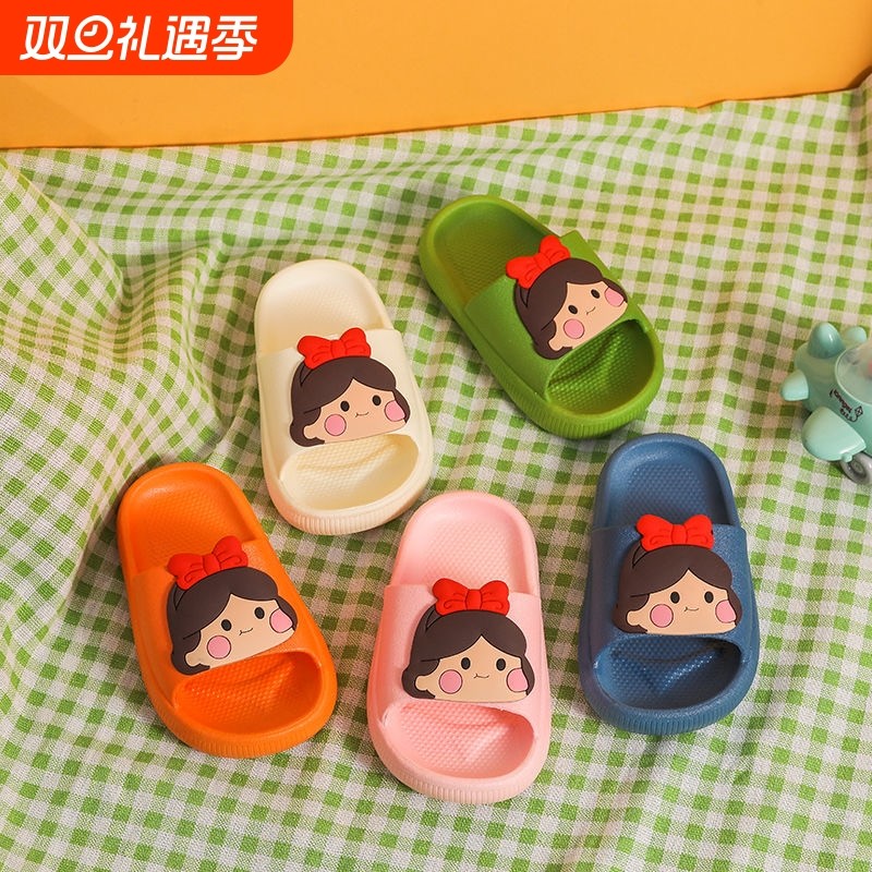 儿童拖鞋夏男童小孩可爱防滑浴室室内居家女童宝宝洗澡凉拖鞋后跟