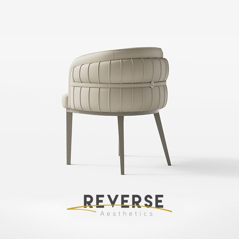 c意式轻奢餐椅家用化妆椅现代高级酒店洽谈接待椅带扶手特厚靠背