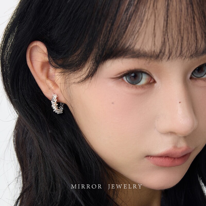 小麋人「满天星屑」925纯银耳针满天星耳钉女耳环耳饰ins风高级