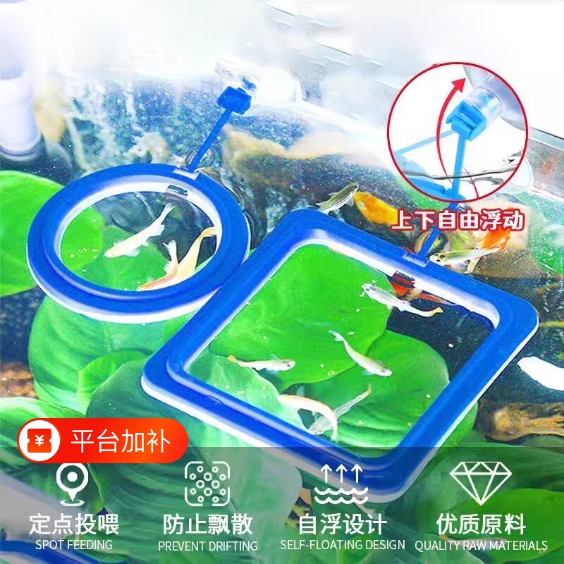 鱼缸喂食圈喂食器悬浮定点投喂鱼饲料飘圆形固定漂浮投食鱼儿水面