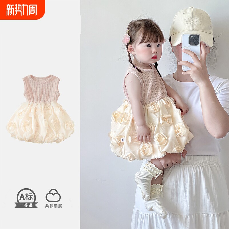 婴儿衣服女宝宝包屁衣洋气韩版新生儿包臀裙外出公主哈衣春秋套装