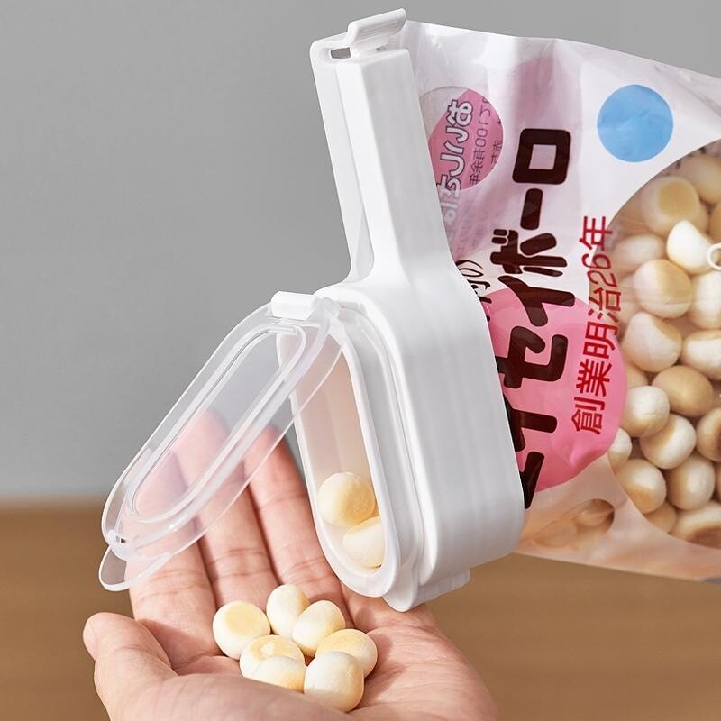 食品日本袋夹保鲜封口夹防潮大号薯片出料嘴日本零食牛奶燕麦夹子