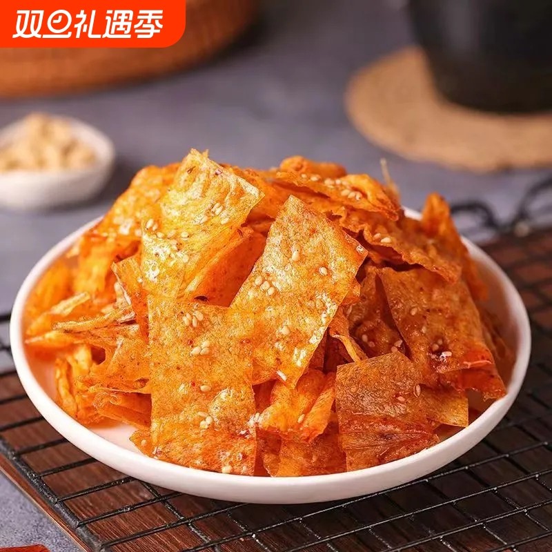 平江香干豆卷香辣美味辣条特产小吃豆干熟食麻辣经典童年辣片零食