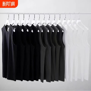 t恤汗衫 ins运动无袖 白色黑色 vibe重磅纯棉坎肩背心男夏季 2件美式