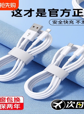 适用iPhone16数据线15promax正品14苹果13充电线17器PD20w手机11/XR快充8p车载iPad平板12闪充2米原7plus装