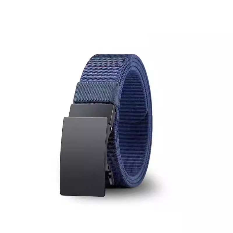 男士帆布腰带青少年平滑扣休闲百搭尼龙皮带学生皮带120CM多规格