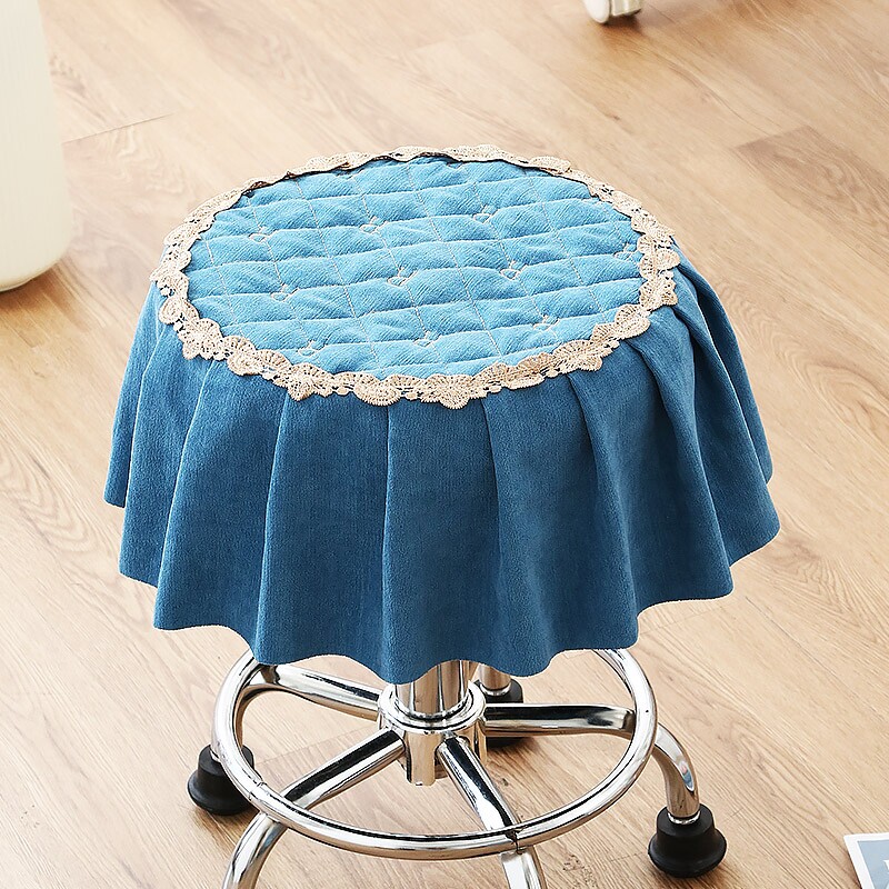 圆凳套罩布艺欧式垫子坐垫椅垫凳套圆形凳子罩家用圆形椅座垫椅子