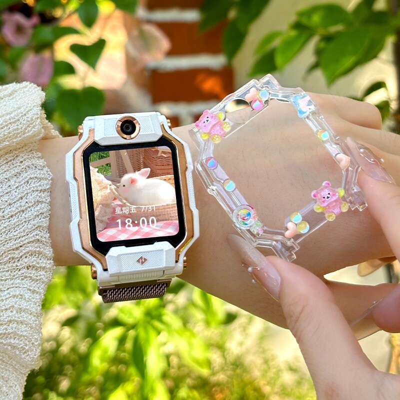 萌兔萌狗适用小天才电话手表Z11表带Z10卡通保护壳Z9金属Q2A/D3S/D5/Q1A/D2套Z6A儿童Z8/Z6pro运动Z7少年版