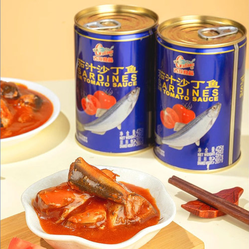 古龙食品茄汁沙丁鱼罐头425g/罐酸甜拌面下饭菜速食即食海味罐头