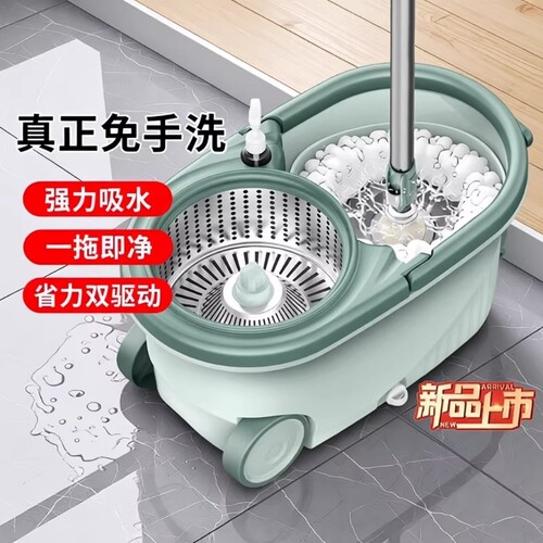 旋转拖把家用一拖净免手洗360度吸水布懒人地拖自动脱水带桶手动