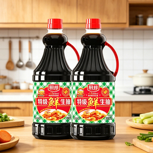 厨邦特级鲜生抽1.92kg酱油黄豆酿造家用炒菜鲜味调味品调料厨房