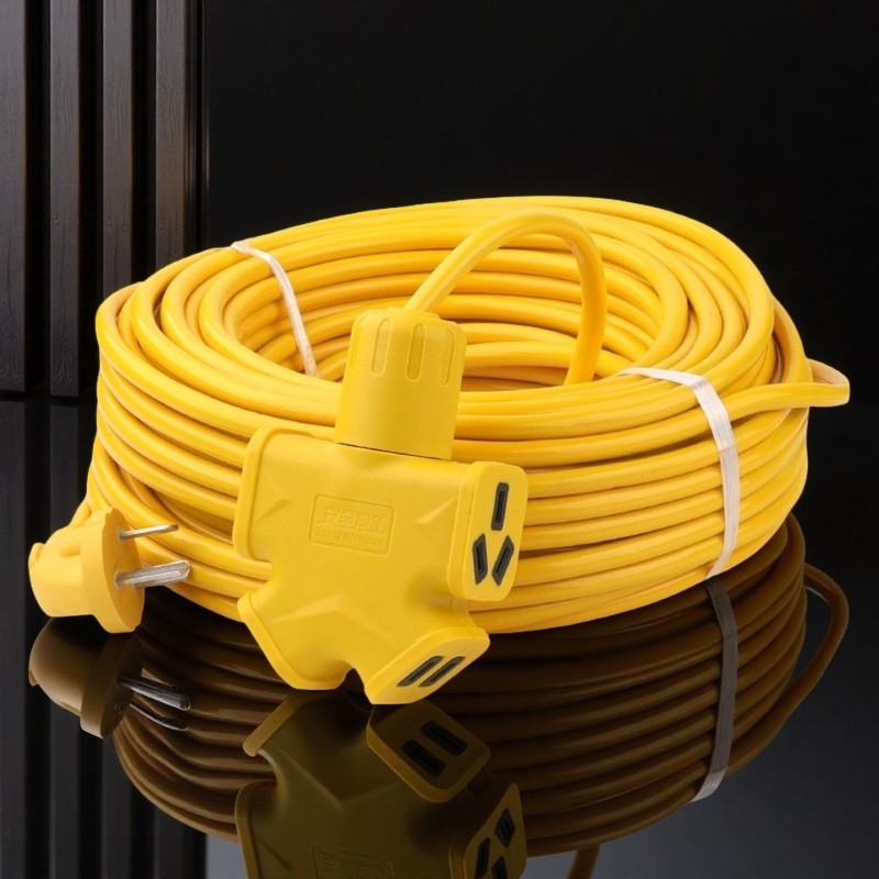 电动车小电驴充电线延长线插座10A大功率防摔插线板2米50米充电