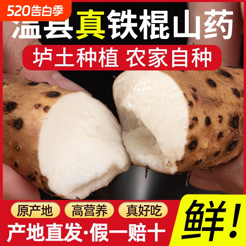 瑞口福正宗焦作铁棍山药新鲜怀山药温县淮山药土特产五斤净重整箱