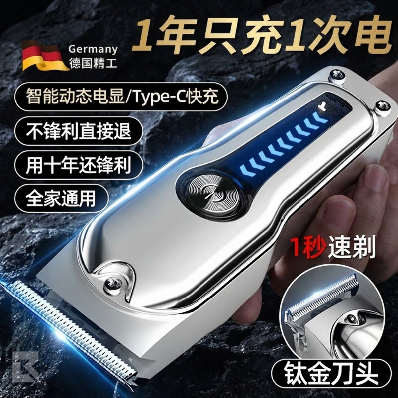 德国大功率电动推剪理发器