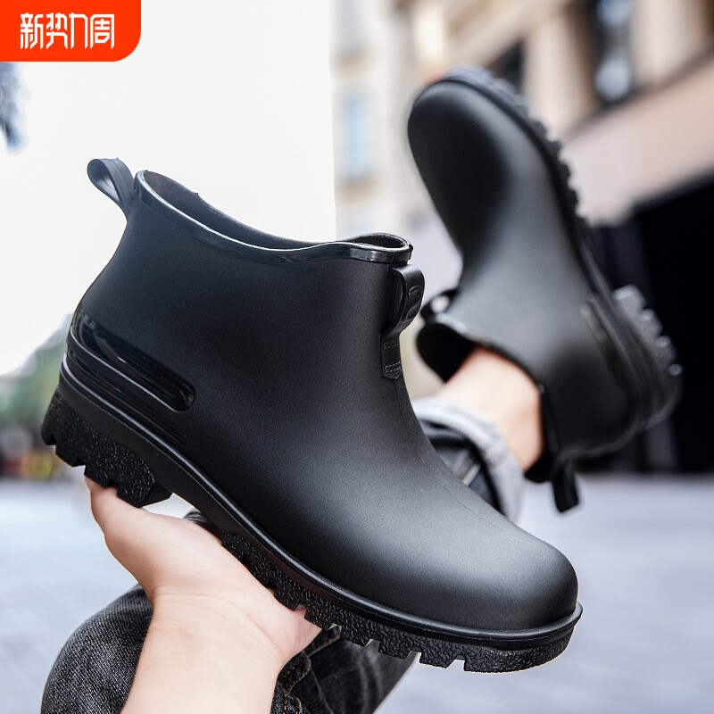 德系防滑雨鞋男女款情侣时尚雨靴女登山钓鱼防水胶鞋加绒耐磨水鞋