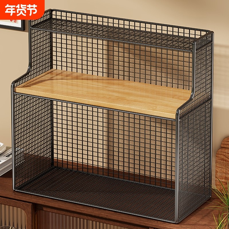 桌面置物架学生宿舍书桌上简易书架书房多层大容量书本耳机放置架