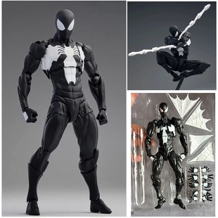 彩盒黑色邻居共生体3.0山口式蜘蛛侠手办毒液超可动模型玩具礼物