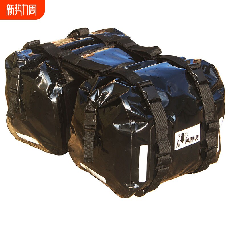 摩托车边包全防水25L黑色马鞍包机车包侧包头盔包骑行旅行包批发