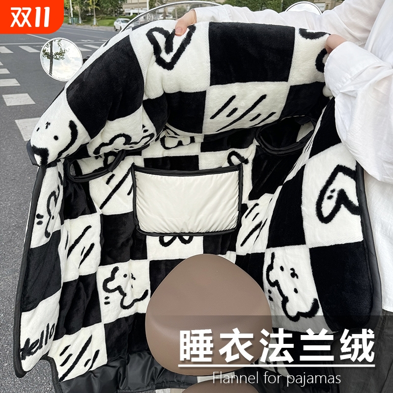 2025新款电动车挡风被冬季加绒加厚防水防寒电车电瓶车防风罩冬款