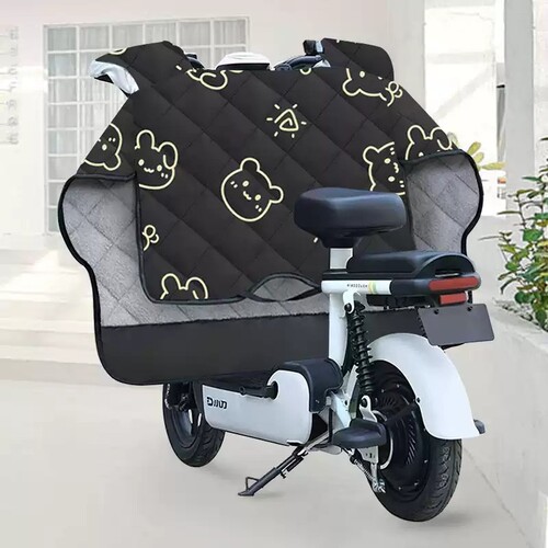 电动摩托车挡风被雅弟绿铃防水防风罩秋冬季加绒加厚动车双面夹棉