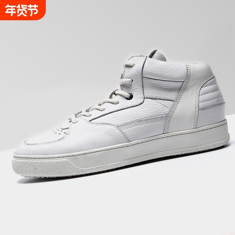 欧洲站广州男士休闲鞋真皮高帮手工男鞋头层牛皮运动板鞋一件代发,流行男鞋,时尚休闲鞋,淘宝优惠券,粉丝福利购,淘宝优惠卷