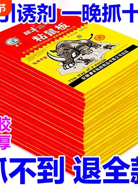 粘鼠板强力胶抓粘大老鼠贴药灭抓鼠神器克星家用一窝端捕鼠厨房