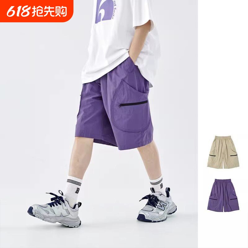 男童工装短裤夏季新款中大童户外运动沙滩裤儿童装轻薄透气休闲裤
