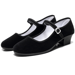 民舞鞋民族舞蹈鞋胶州秧歌鞋藏族舞鞋东北女鞋布鞋高跟跳舞考级