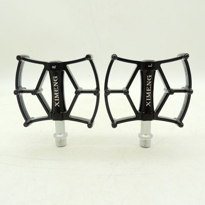 自行车山地车超轻脚踏折叠铝合金三培林轴承脚蹬圆形骑行零件